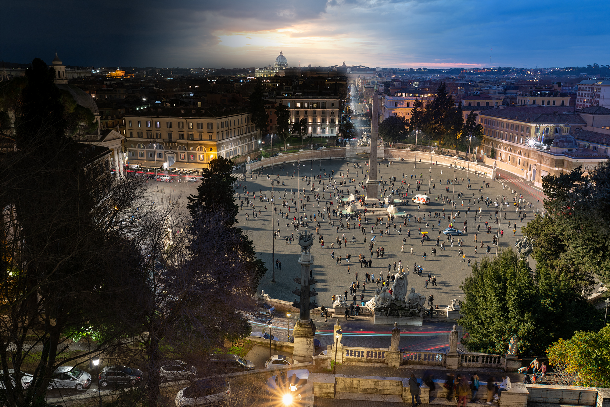 Timelapse Rome, Italy, January 2020